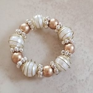 **SALE**Ivory, Silver and Rose Gold Napkin Ring nwot